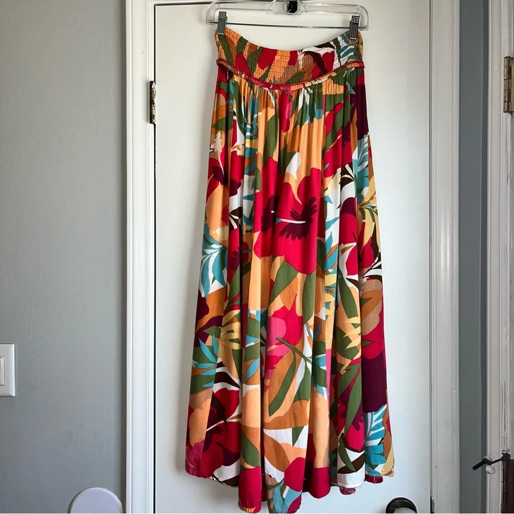 True Destinations Palazzo Pants Ankle Length Resortwear Tropical Print - Picture 5 of 10